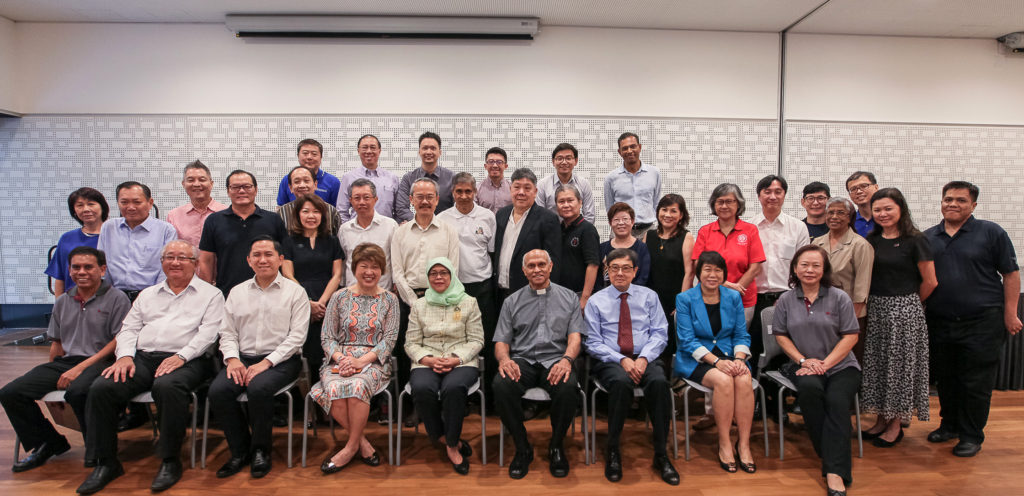 Caritas Singapore Welcomes Mdm Halimah Yacob, President of Singapore, at Agape Village 5 2 Mdm President with the Caritas and AV family cropped