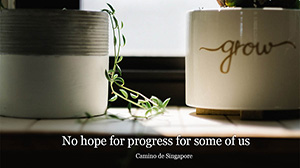 Camino De Singapore: No hope for progress for some of us.