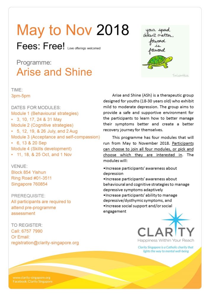 Arise and Shine Workshop (for Youths) 5 AriseShine2018 e1535520437947
