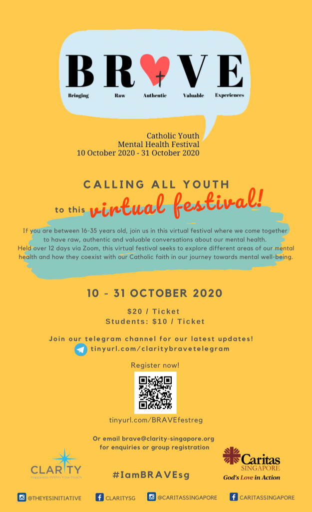 BRAVE: Catholic Youth Mental Health Festival 2020 5 BRAVEPoster