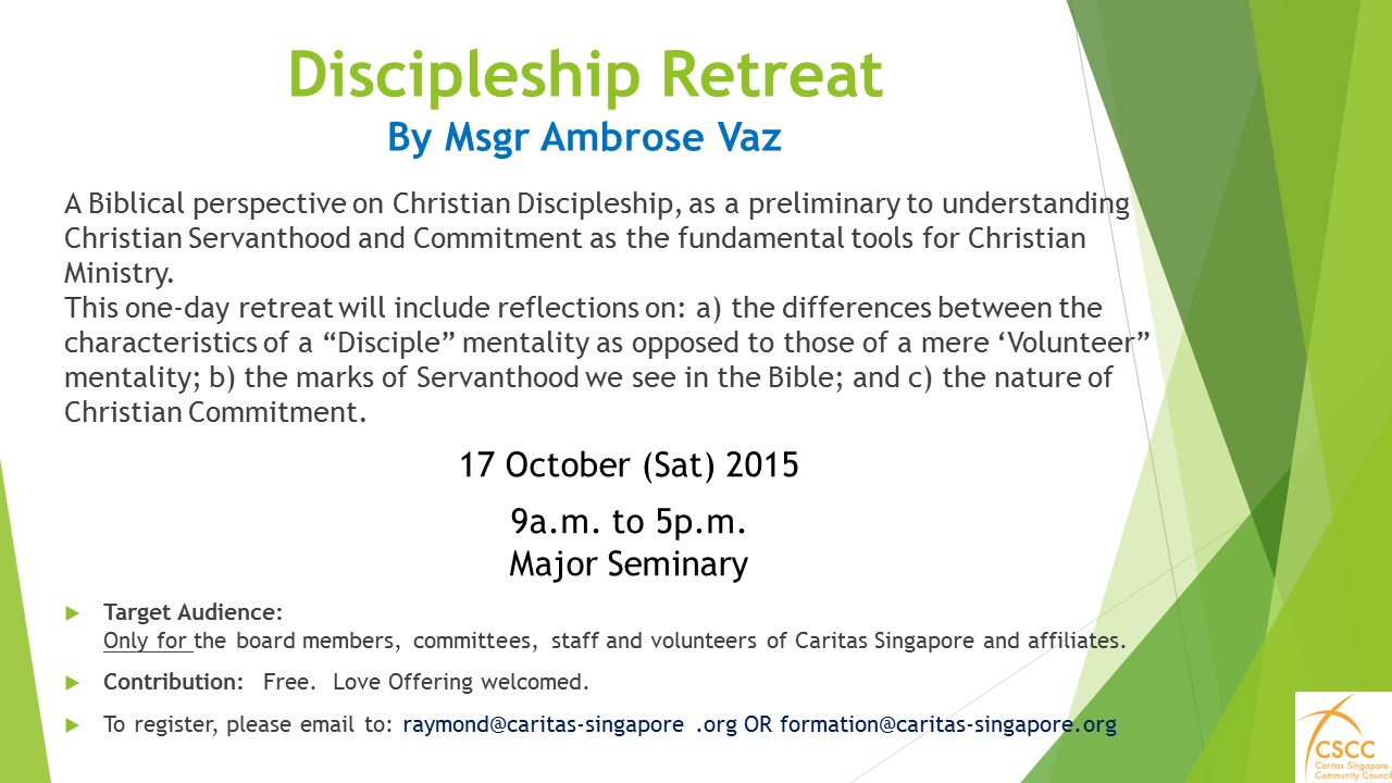 Discipleship Retreat 17Oct Promo Flyer