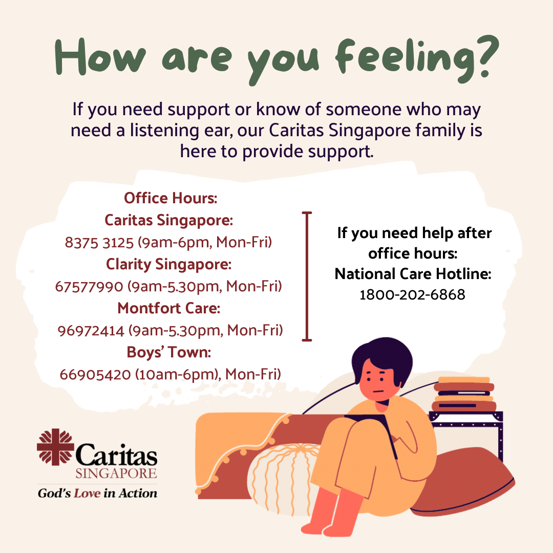 Caritas Singapore's Helplines for Assistance Caritas SG