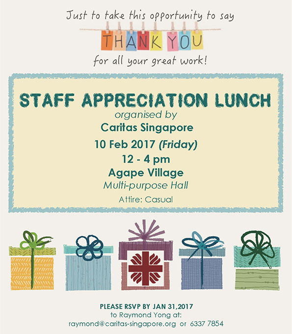 Member Organisations' Staff Appreciation Lunch 5 flyer big