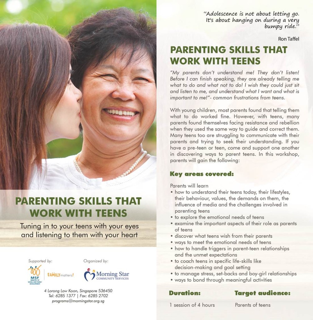 parenting skills that work with teens full